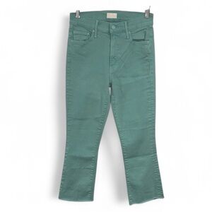 Mother jeans denim lagoon the insider crop step fray play date stretch 25